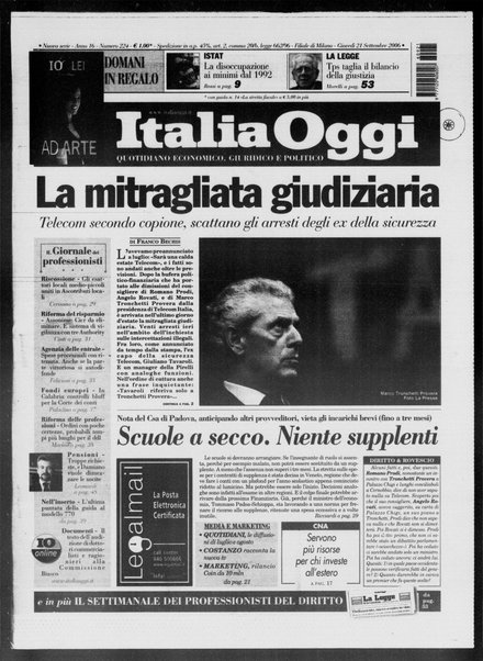 Italia oggi : quotidiano di economia finanza e politica